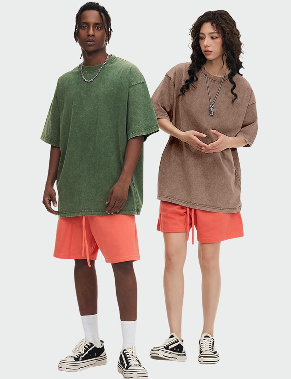 imageArssm 3 Pack Men Oversized T Shirts Vintage Tee Loose Fit Short Sleeve Casual Streetwear Baggy Washed Unisex TopsBlackkhakiarmy