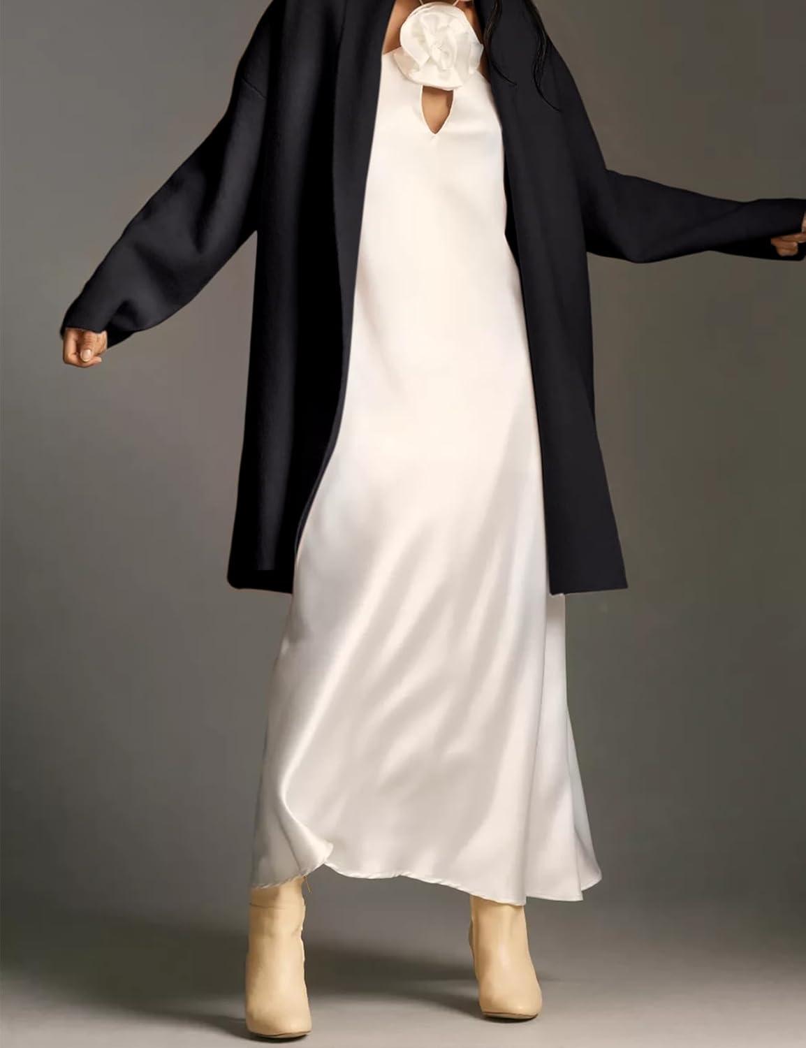 imageArssm Womens Long Cardigan Oversized Chunky Open Front Sweaters Slouchy Knit Long Sleeve Fall Coat 2025 Trendy OutwearBlack