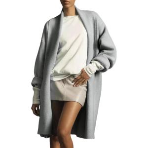 Arssm Womens Long Cardigan Oversized Chunky Open Front Sweaters Slouchy Knit Long Sleeve Fall Coat 2025 Trendy Outwear(Grey)
