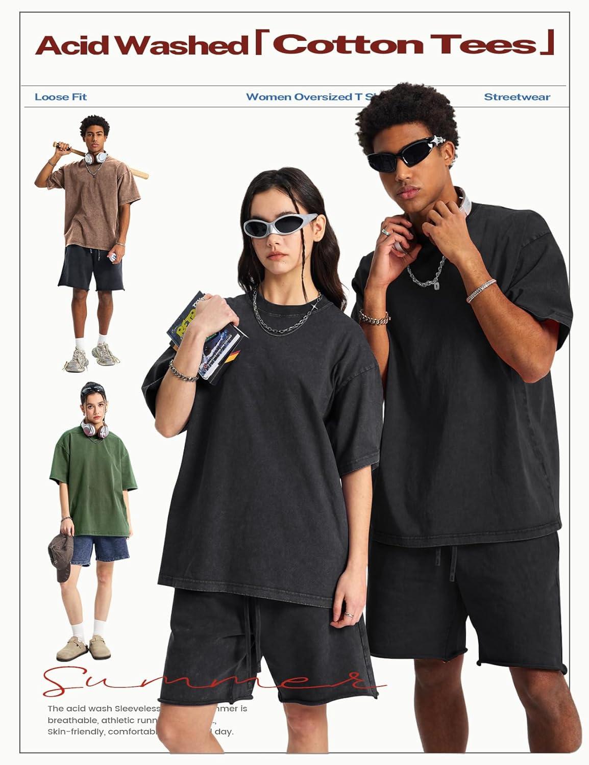 image:imageArssm Womens Oversized TShirts Cotton Acid Wash Boyfriend Tee Shirt Loose Fit Vintage TShirtsBlackbeigearmykhakigrey