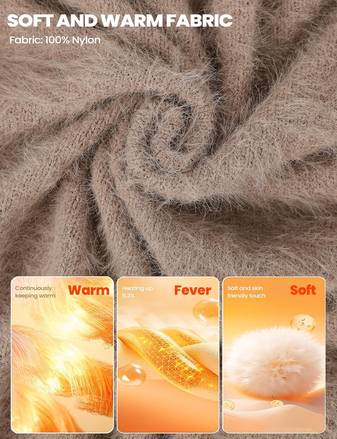 image:imageArssm Womens Fuzzy Cardigan Sweater V Neck Cardigans Button Down Fluffy Knit Top Fashion 2026 KnitwearKhaki