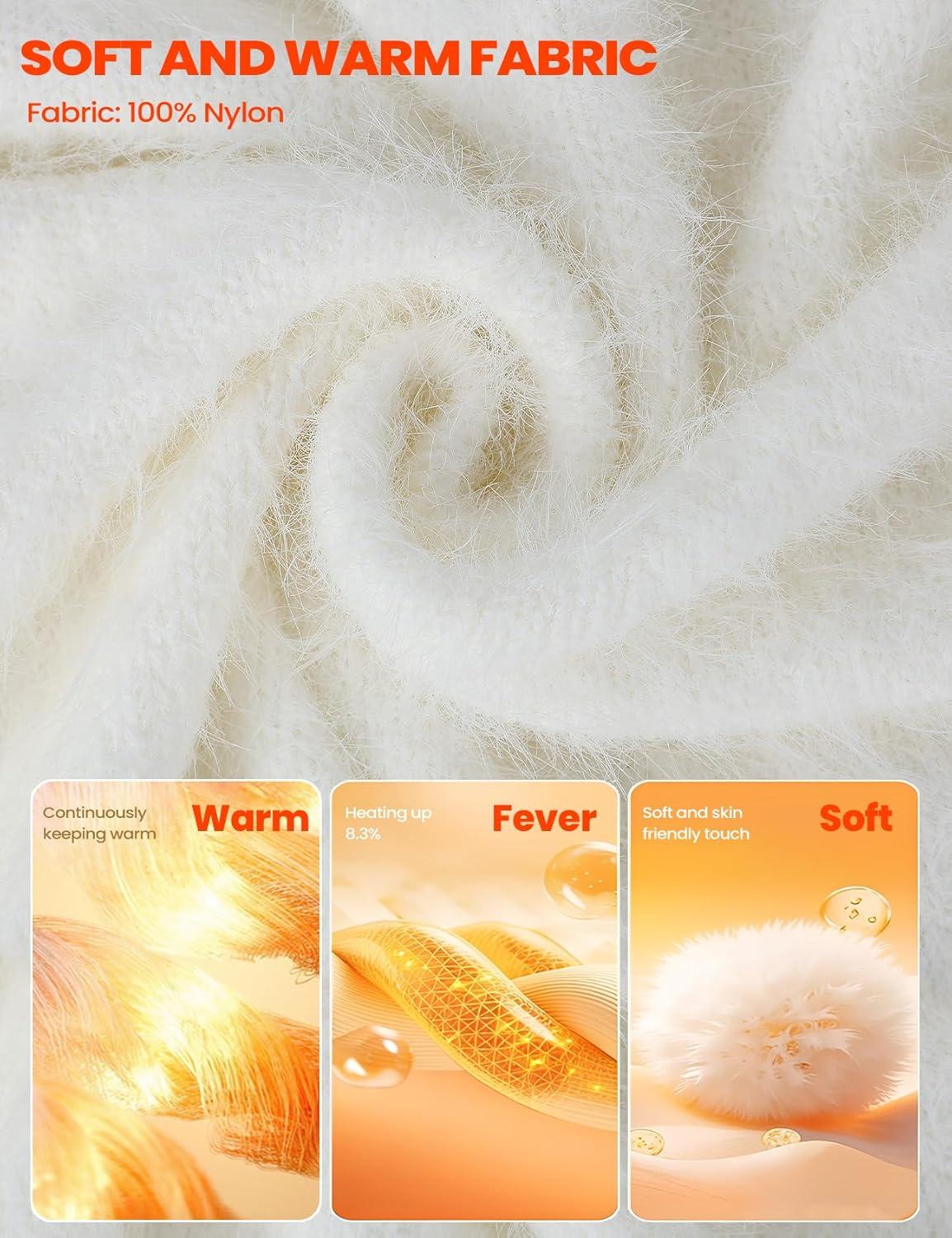image:imageArssm Womens Fuzzy Cardigan Sweater V Neck Cardigans Button Down Fluffy Knit Top Fashion 2026 KnitwearWhite