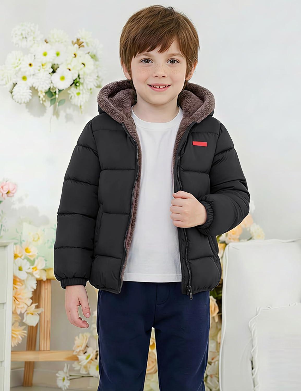 image:imageArssm Baby Boys Girls Winter Fleece Coat Toddler Kids Warm Cute Bear Ear Hooded JacketBlack