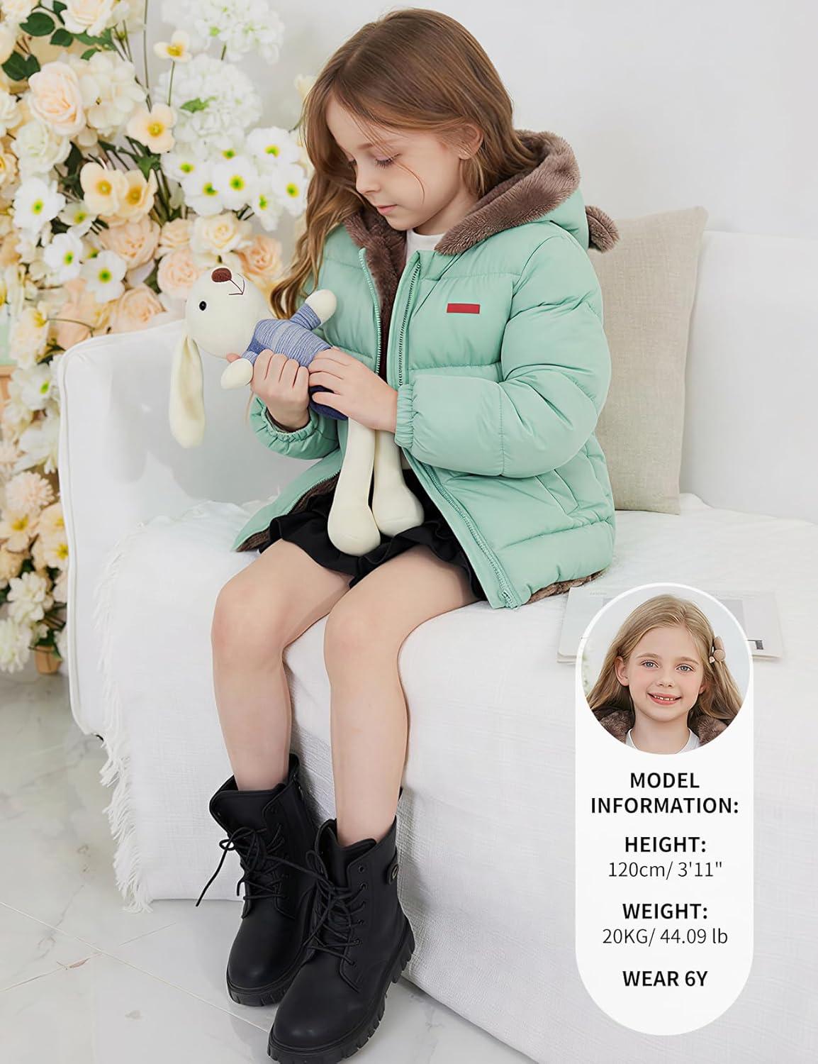 image:imageArssm Baby Boys Girls Winter Fleece Coat Toddler Kids Warm Cute Bear Ear Hooded JacketGreen