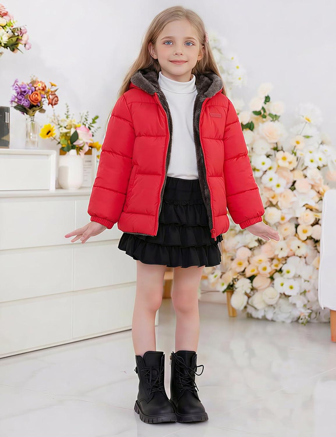 image:imageArssm Baby Boys Girls Winter Fleece Coat Toddler Kids Warm Cute Bear Ear Hooded JacketRed